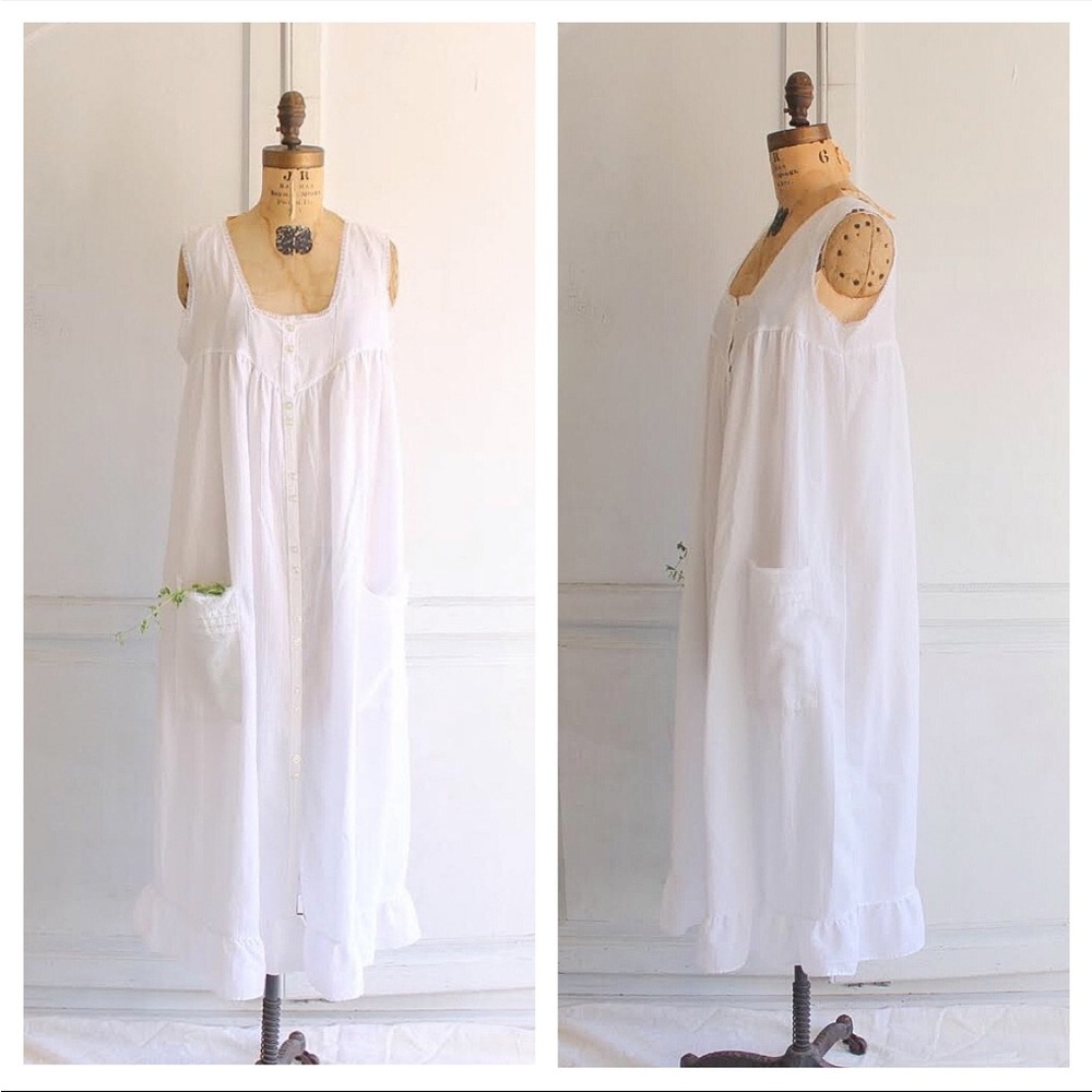 Vintage Bernette New York Cotton Prairie Dress / Nightgown
